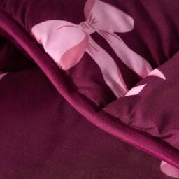 OHS Bows 10.5 Tog Coverless Duvet with Pillowcase Bedding Set in Burgundy - Size: King - thumbnail 4