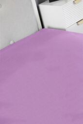 Snug City Fitted Sheet Polycotton Plain Dyed Extra Deep 25cm Bed Linen in Lilac - Size: Super King - thumbnail 4
