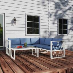 STILVORA Sofa 5-Seater with adjustable lounger navy - thumbnail 3