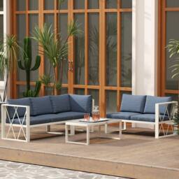 STILVORA Sofa 5-Seater with adjustable lounger navy - thumbnail 2