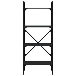 Berkfield Home Bookcase 4-Tier Black 56x31.5x138.5 cm Engineered Wood - thumbnail 4