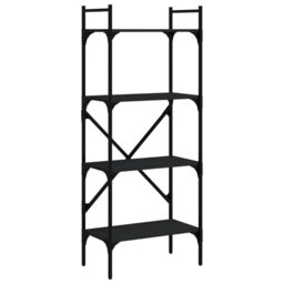 Berkfield Home Bookcase 4-Tier Black 56x31.5x138.5 cm Engineered Wood - thumbnail 2