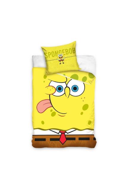SpongeBob SquarePants Reversible Face Duvet Cover Set in Yellow - Size: Single - image 1