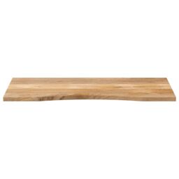 Berkfield Home Desk Top with Curve 120x60x2.5 cm Solid Wood Rough Mango in Brown - thumbnail 3