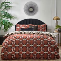 Furn Avalon Duvet Cover Set in Red - Size: Double - thumbnail 1