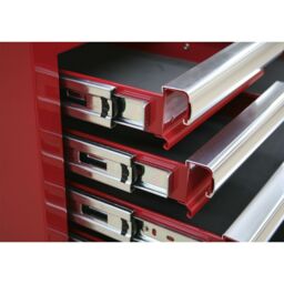 Loops 670 x 440 x 210mm RED 2 Drawer MID-BOX Tool Chest Lockable Storage Unit Cabinet - thumbnail 4