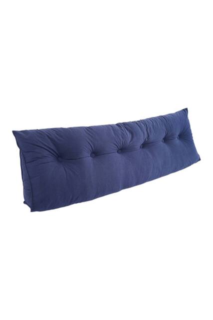 Living and Home Washable Headboard Wedge Pillow with Storage Pocket in Dark Blue - Size: Large - image 1