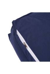 Living and Home Washable Headboard Wedge Pillow with Storage Pocket in Dark Blue - Size: Large - thumbnail 6
