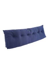 Living and Home Washable Headboard Wedge Pillow with Storage Pocket in Dark Blue - Size: Large - thumbnail 1