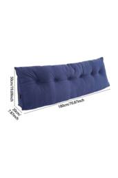 Living and Home Washable Headboard Wedge Pillow with Storage Pocket in Dark Blue - Size: Large - thumbnail 7