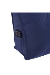 Living and Home Washable Headboard Wedge Pillow with Storage Pocket in Dark Blue - Size: Large - thumbnail 5