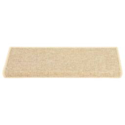 Berkfield Home Stair Mats Self-adhesive Sisal-Look 15 pcs 65x21x4 cm Light Beige - Size: Medium - thumbnail 3