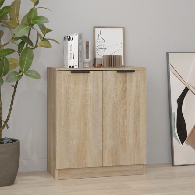 Berkfield Home Sideboard Sonoma Oak 60x30x70 cm Engineered Wood in Brown - Size: 60 x 30 x 70 cm - image 1