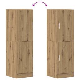 Berkfield Home Kitchen Cabinet Artisan Oak 38x41.5x131.5 cm Engineered Wood in Brown - thumbnail 8