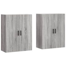 Berkfield Home Wall Mounted Cabinets 2 pcs Grey Sonoma 69.5x34x90 cm - thumbnail 2