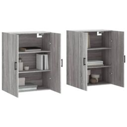 Berkfield Home Wall Mounted Cabinets 2 pcs Grey Sonoma 69.5x34x90 cm - thumbnail 3