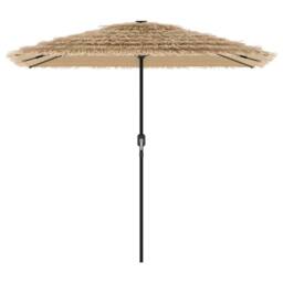 Berkfield Home Garden Parasol with Steel Pole Brown 248x248x248 cm in Light Brown - Size: 248 x 248 x 248 cm - thumbnail 4