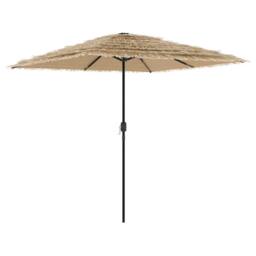Berkfield Home Garden Parasol with Steel Pole Brown 248x248x248 cm in Light Brown - Size: 248 x 248 x 248 cm