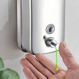 SPETLEK 500ML Stainless Steel Hand Soap Dispenser Liquid Lotion Dispenser in Silver - thumbnail 4
