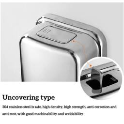 SPETLEK 500ML Stainless Steel Hand Soap Dispenser Liquid Lotion Dispenser in Silver - thumbnail 3