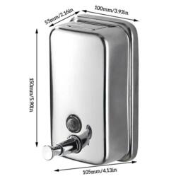 SPETLEK 500ML Stainless Steel Hand Soap Dispenser Liquid Lotion Dispenser in Silver - thumbnail 2
