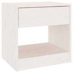 Berkfield Home Bedside Cabinet White 40x31x40 cm Solid Pinewood - Size: 40 x 31 x 40 cm - thumbnail 1