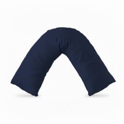 Snug City V Shape Pillowcase for Support Maternity Pillows Polycotton Easy Care in Navy - thumbnail 2