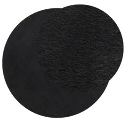 Berkfield Home Rug HUARTE Short Pile Soft & Washable Black √ò 100 cm - Size: Medium - thumbnail 3