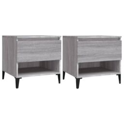 Berkfield Home Side Tables 2 pcs Grey Sonoma 50x46x50 cm Engineered Wood - Size: 50 x 46 x 50 cm - thumbnail 2