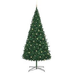 Berkfield Home Christmas Tree with Decorative String Lights Green 400 cm PVC - thumbnail 4