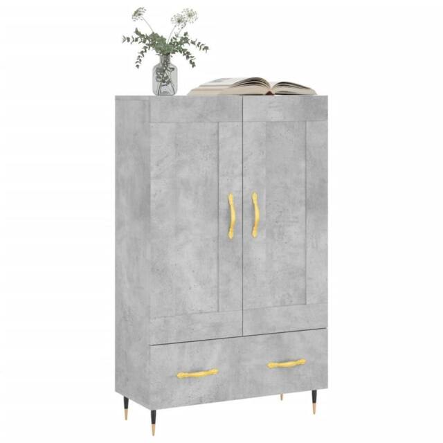 Berkfield Home Highboard Concrete Grey 69.5x31x115 cm Engineered Wood - image 1