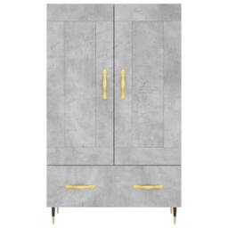 Berkfield Home Highboard Concrete Grey 69.5x31x115 cm Engineered Wood - thumbnail 5