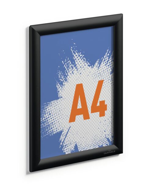 Durable Aluminium Snap Frame Retail Clip Poster Holder Notice Board - A4 Black - Size: 1 Pack - image 1