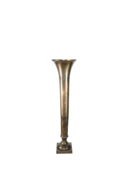 KDMD Antique Gold Poseidon Trumpet Vase 117 x 29cm - Size: 117 x 29 cm - image 1