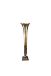 KDMD Antique Gold Poseidon Trumpet Vase 117 x 29cm - Size: 117 x 29 cm - thumbnail 1