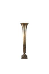 KDMD Antique Gold Poseidon Trumpet Vase 117 x 29cm - Size: 117 x 29 cm - thumbnail 2