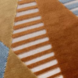 Furn Metro Harlequin Velvet Square Cushion in Orange - Size: 50 cm x 35 cm - thumbnail 5