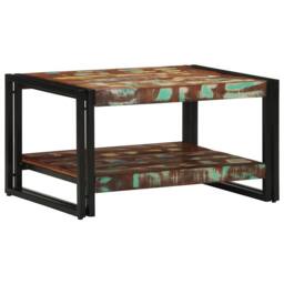 Berkfield Home Durable Coffee Table Multicolour 70x50x38 cm Solid Wood Reclaimed - Size: 70 x 50 x 38 cm - thumbnail 2
