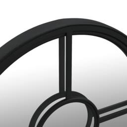 Berkfield Home Mirror Black 60x4 cm Iron Round for Indoor Use - thumbnail 5