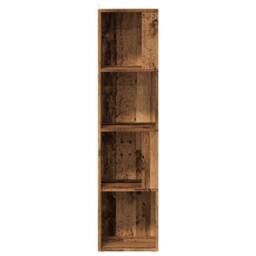 Berkfield Home Corner Cabinet Old Wood 33x33x132 cm Engineered Wood in Brown - Size: 33 x 33 x 132 cm - thumbnail 4