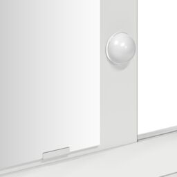 Berkfield Home Dressing Table with LED Lights - White, 79x41x140 cm in White - Size: 79 x 41 x 140 cm - thumbnail 9