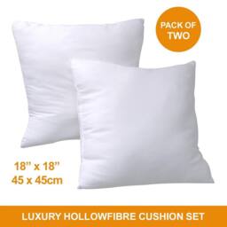 KORVIXA 2 x Cushion Inserts + Covers Cushion Covers 45x45cm in Blue - Size: 120 cm x 90 cm - thumbnail 2