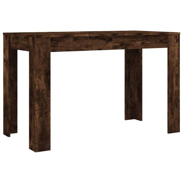 Berkfield Home Dining Table Smoked Oak 120x60x76 cm Engineered Wood in Brown - Size: 120 x 60 x 76 cm - image 1