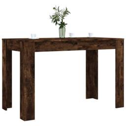 Berkfield Home Dining Table Smoked Oak 120x60x76 cm Engineered Wood in Brown - Size: 120 x 60 x 76 cm - thumbnail 3