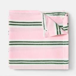 OHS Thin Stripes Polar Fleece Throw Blanket Lightweight Bedspread in Pink - Size: 120 cm x 150 cm - thumbnail 4