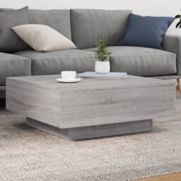 Berkfield Home Coffee Table Grey Sonoma 80x80x31 cm Engineered Wood - Size: 80 x 80 x 31 cm