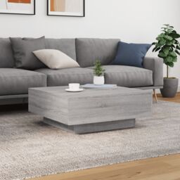 Berkfield Home Coffee Table Grey Sonoma 80x80x31 cm Engineered Wood - Size: 80 x 80 x 31 cm - thumbnail 3