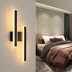 COMELY Indoor Wall Lights, 32W Modern Wall Lights, 3000K/4500K/6500K, Black - thumbnail 5