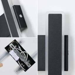COMELY Indoor Wall Lights, 32W Modern Wall Lights, 3000K/4500K/6500K, Black - thumbnail 8