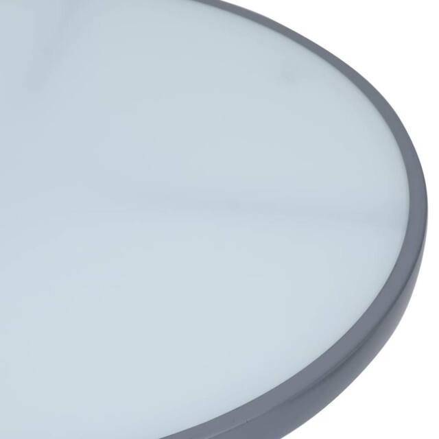 Berkfield Home Garden Table Light Grey 60 cm Steel & Glass - image 1